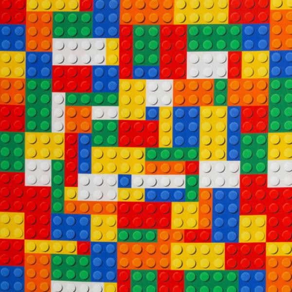 Canvas Klemmbausteine bunt von Swafing
